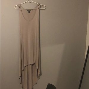 Beige High Low Dress
